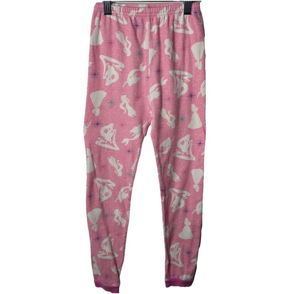 Girls Pants Size 7 Pink Graphic Print Cotton Snug Fitting Sleep Lounge Pajama - Picture 1 of 9